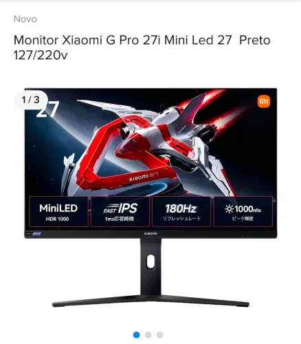 Monitor Xiaomi G Pro 27i Mini Led 27 Preto 127/220v