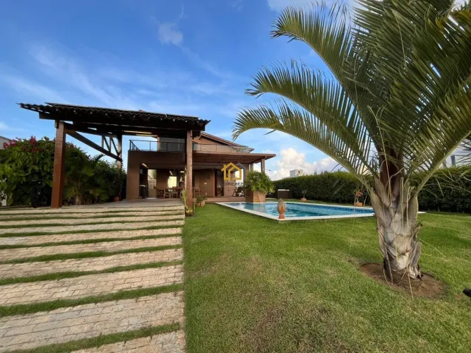 Vendo no Reserva de Aldeia Maggiore casa semi mobiliada com 4 suítes e piscina privativa