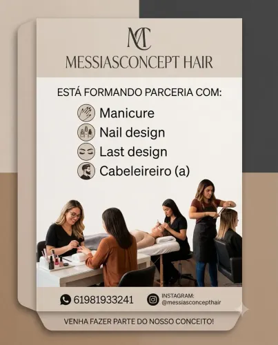 Contrata-se manicure, Nail designer, lash designer e cabeleireiro