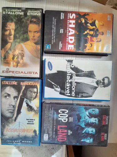 Vhs Coleção Stallone lote com 5 fitas originais 