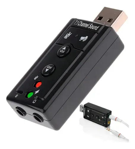 PLACA DE SOM BLUETOOTH EXTERNA 7.1 USB 2.0 VIRTUAL, PRETO
