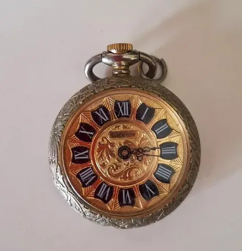 Raridade, Antiguidade um Relógio de Bolso Vintage Suiço Lucerne