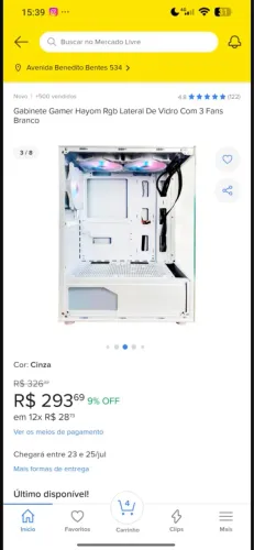 Gabinete gamer hayom 