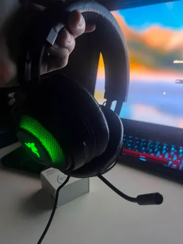 Headset Razer Kraken Ultimate THX RGB - Som Perfeito 7.1, Detalhe no Cabo (Ler)