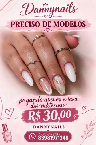 Preciso de modelos pra aplicação de gel pagando apenas a taxa de 30 reais