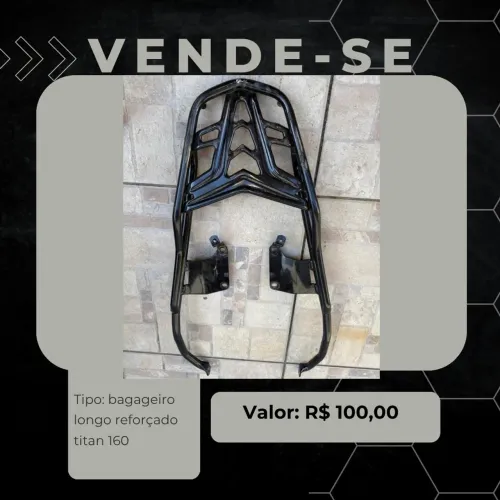 Vende-se Bagageiro Longo para Honda Titan 160