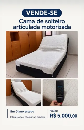 Cama Articulada Motorizada P/Acamados