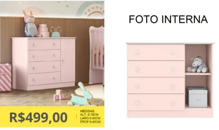 COMODA PARA BEBE A PRONTA-ENTREGA 