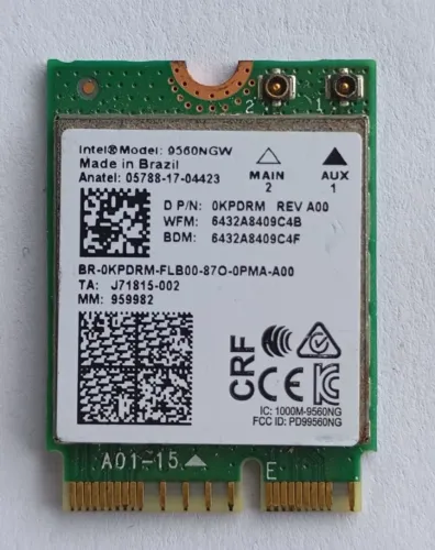 Placa Wi-Fi Dual Band 8260NGW e 9560NGW Notebook Dell HP e Outros