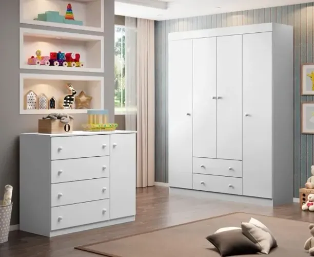 Guarda roupa e comoda - Quarto infantil - NOVO 