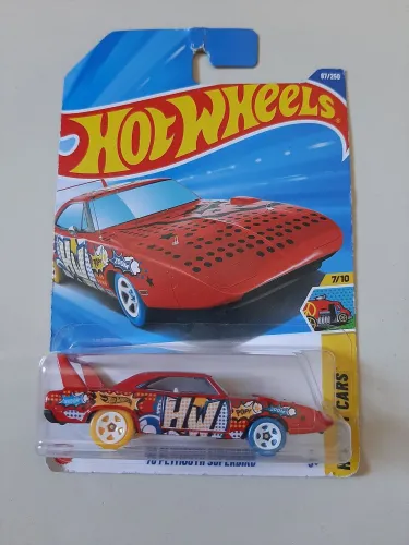 Hot Wheels Plymouth Superbird Art Cars vermelho