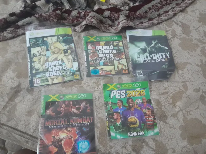 Vendo xbox 360 completo,  desbloqueado(1 comtrole mortal combate,pes2026,GTA V call ofduty