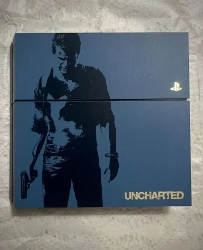 Playstation 4, uncharted 4 edição elimitada, cor: azul-acinzentado (para colecionador)