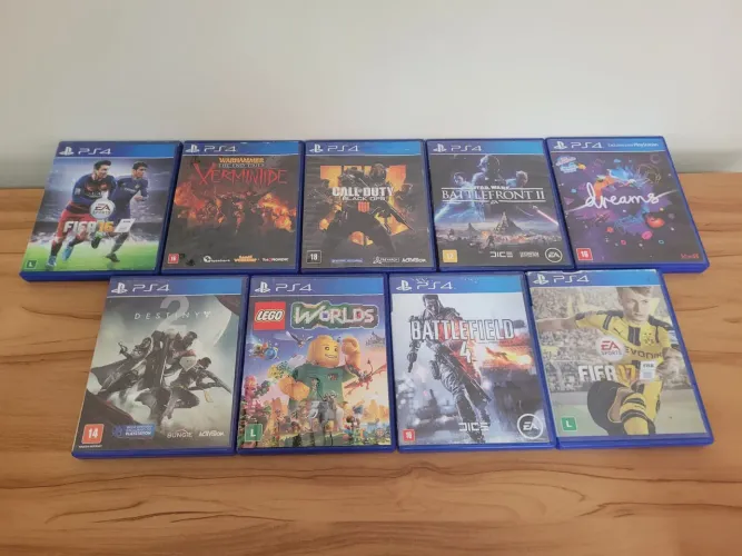 Lote de jogos de PS4 ou PS5 com Battlefield, Call of Duty, FIFA, Dreams, Lego e Destiny