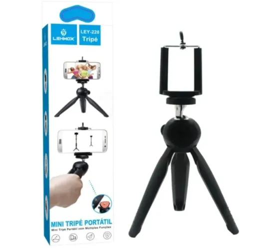 Mini Tripé de Mesa Portátil para Celular Lehmox (Entrego)