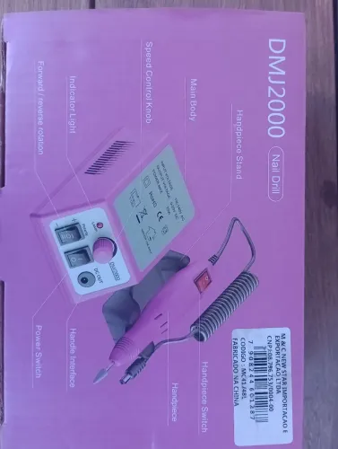 Mini retifica lixador de unhas - DMJ2000 Cor rosa, usado apenas uma vez