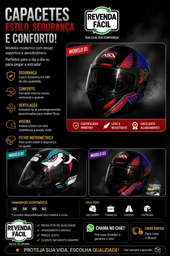 Capacete usado, bem conservado e pronto para uso!