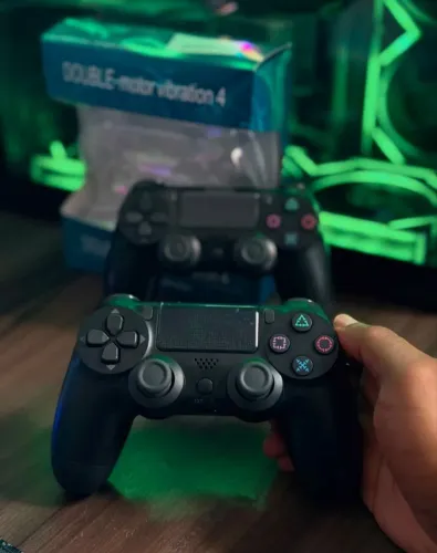 Controle sem fio para PS4, PC Smart Tv e Android | Vibração + Touchpad