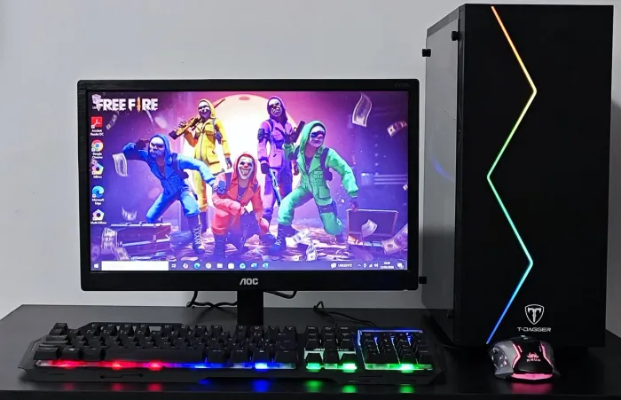 PC Gamer T-Dagger RGB Core i3 7100 8gb Ssd 128gb + Monitor +Kit Gamer 