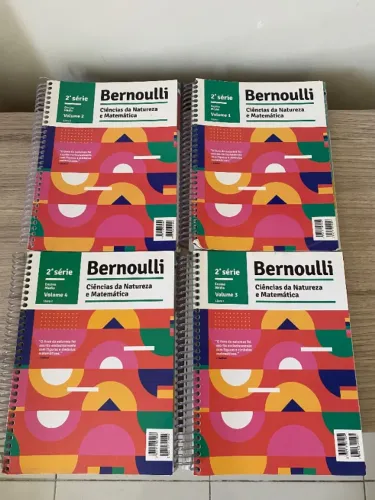 4x Livros Bernoulli de Ciências da Natureza e Matemática 2020 2º ano Ensino Médio