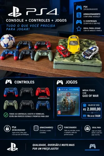 PS4 Slim 4 controles