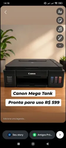 Impressora Canon Mega Tank 