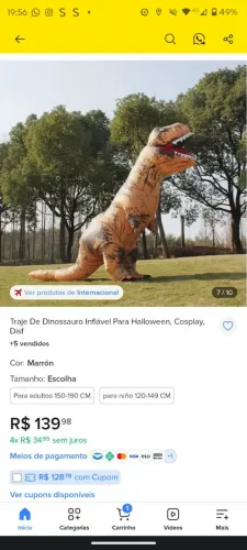 Dinossauro inflável