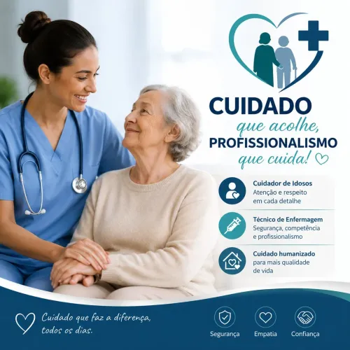 Cuidadora de idosos, técnica de enfermagem 
