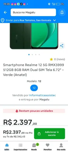 Realme 12c 5g 512mb