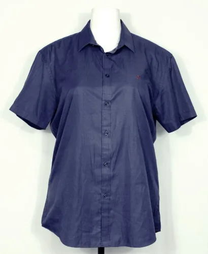camisa masculina azul marinho dudalina sport plus size - tamanho 6 - ref. 5633