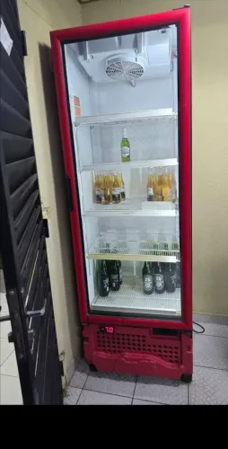 Freezer vertical com tampa de vidro grande