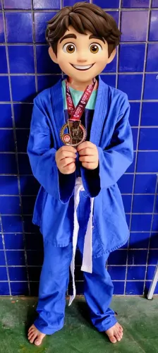 Kimono Azul Principiante 9 a 10 anos! 