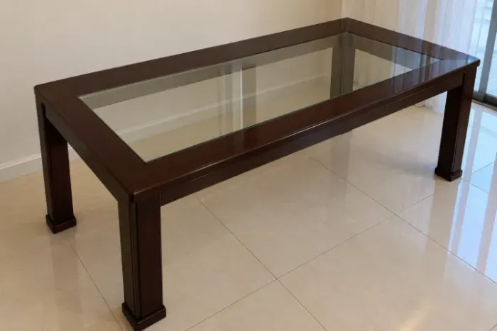 Mesa de Jantar com Vidro Temperado