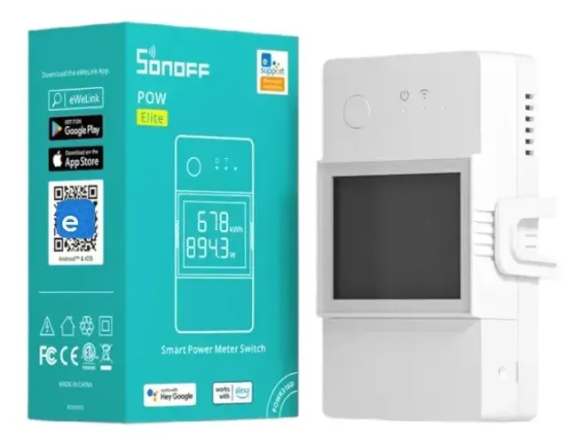 Interruptor Medidor de Energia Inteligente Sonoff Powr320D | Ferramenta Wi-Fi