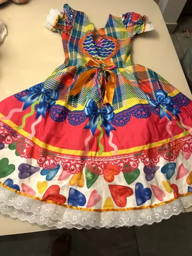 Vestido quadrilha tamanho 10 (festa junina)