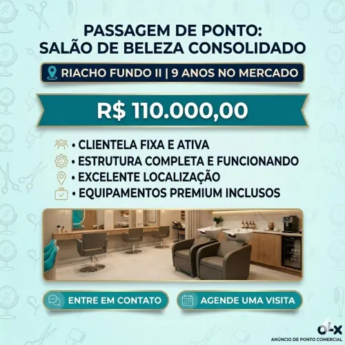 ? [VENDO] Salão de Beleza Completo e Faturando - 9 Anos de Tradição no Riacho Fundo II