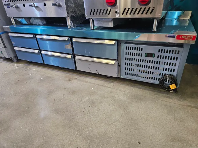 balcão refrigerado de inox 6 gavetas