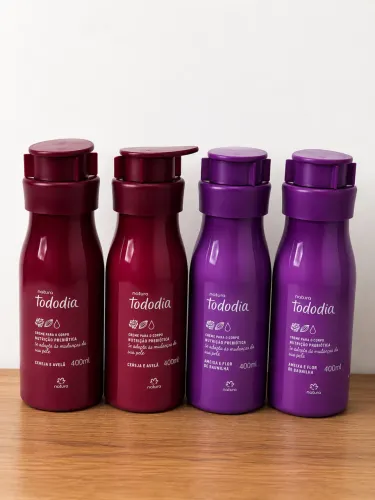 Creme para o corpo Natura Tododia Cereja e Avelã 400 ml - Diversas Fragrâncias