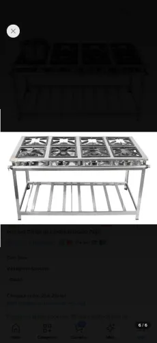 Fogão industrial 8 bocas 30x30, inox, zerado na caixa. Grande oportunidade!