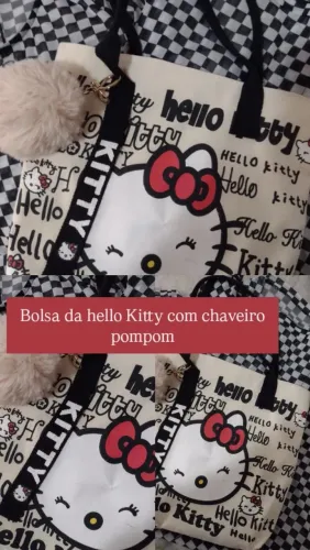 Bolsa hello Kitty com chaveiro