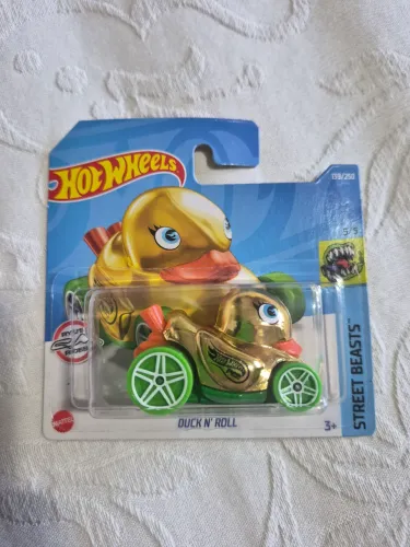 Carrinho Hot Wheels Treasure Hunt Duck N Roll Street Beasts 55 Gold 139/250