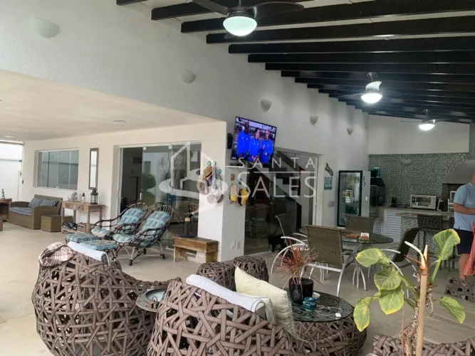 Impecável mansão de luxo em condomínio no Jardim Acapulco, Guarujá-SP: 6 quartos sendo 6 s