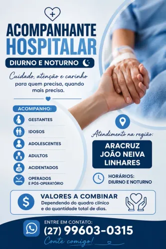Ofereço meus serviços hospitalar