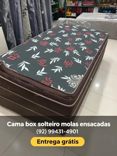Cama Solteiro Molas Ensacadas 1.88 x 88 (ENTREGA GRÁTIS)