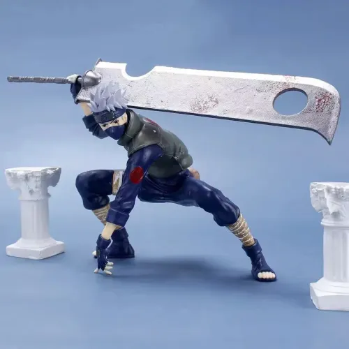 Boneco Kakashi Espada do Zabuza  Naruto Miniatura Action Figure 15cm