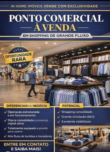  Loja em shopping à venda em Balneário Camboriú!