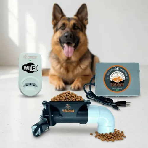 Dosador Automático de Ração p/ Cavalo, Cachorro, Galinha, Peixe com timer  wifi plug