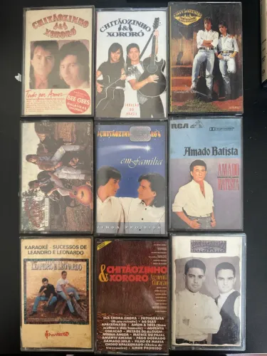 Lote Sertanejo Raiz / Romântico - 9 fitas K7 originais