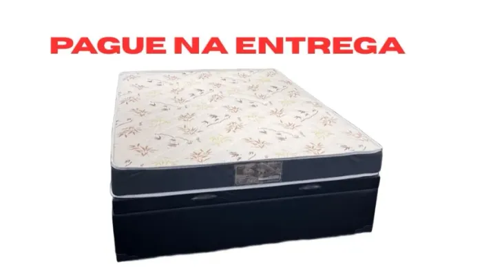 Cama de Casal Completa Baú + Colchão D33 (PAGAMENTO NA ENTREGA) Parcele em 10X sem juros