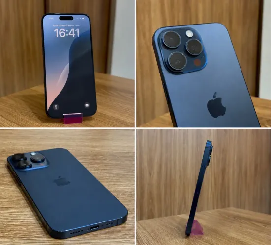 iPhone 15 pro Max azul Titanium 256GB
